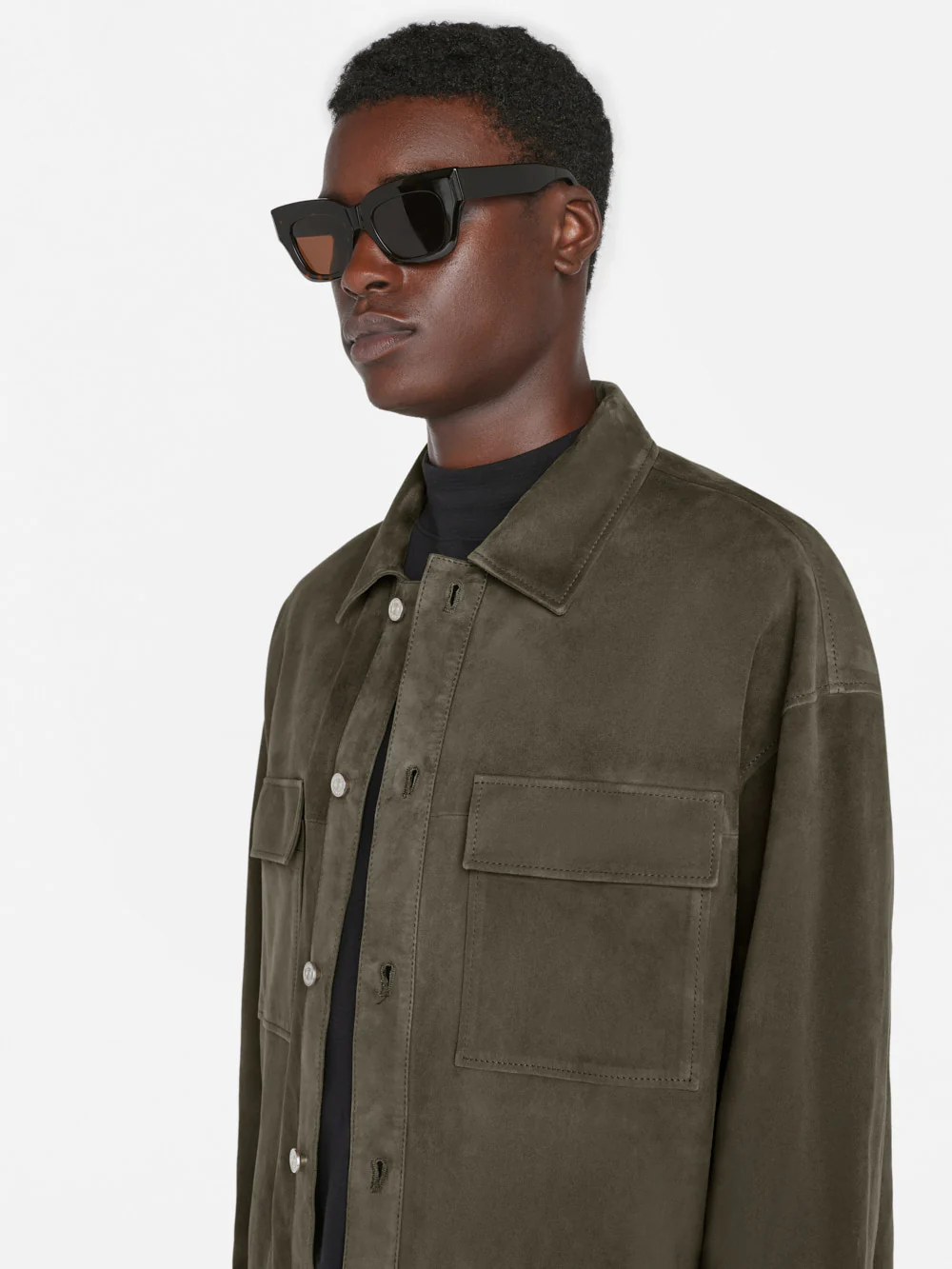 Clean Suede Shirt -- Mocha