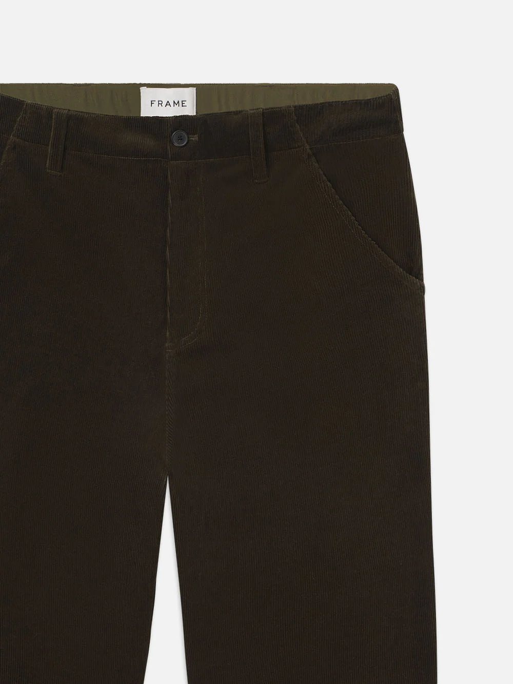 Soft Corduroy Pants -- Dark Olive