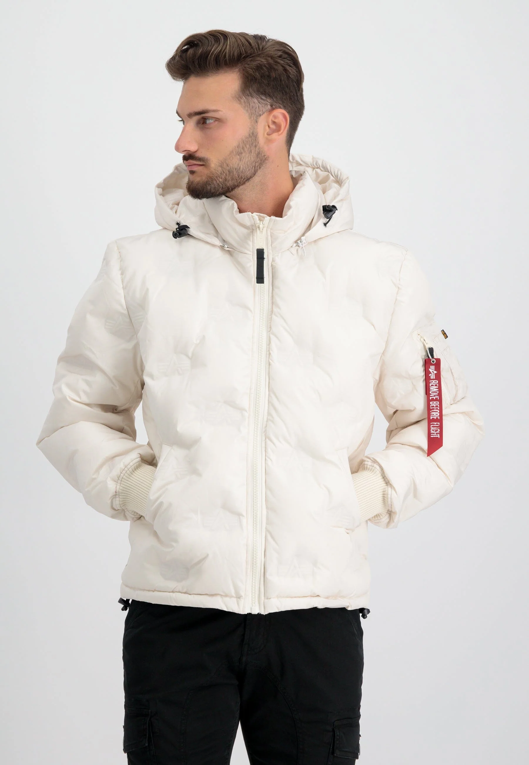 HOODED LOGO PUFFER