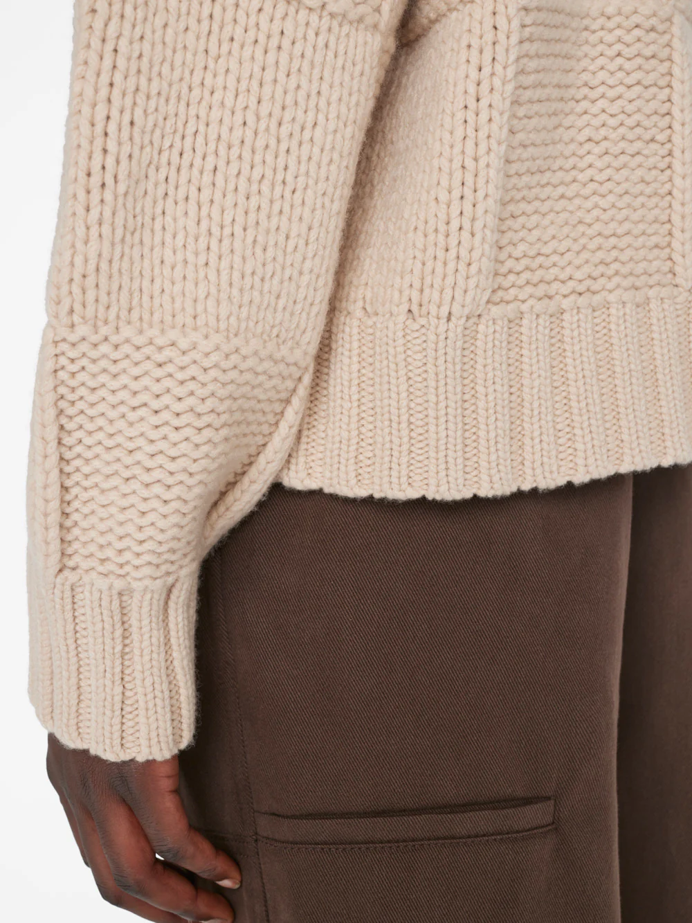 Grid Sweater -- Oatmeal