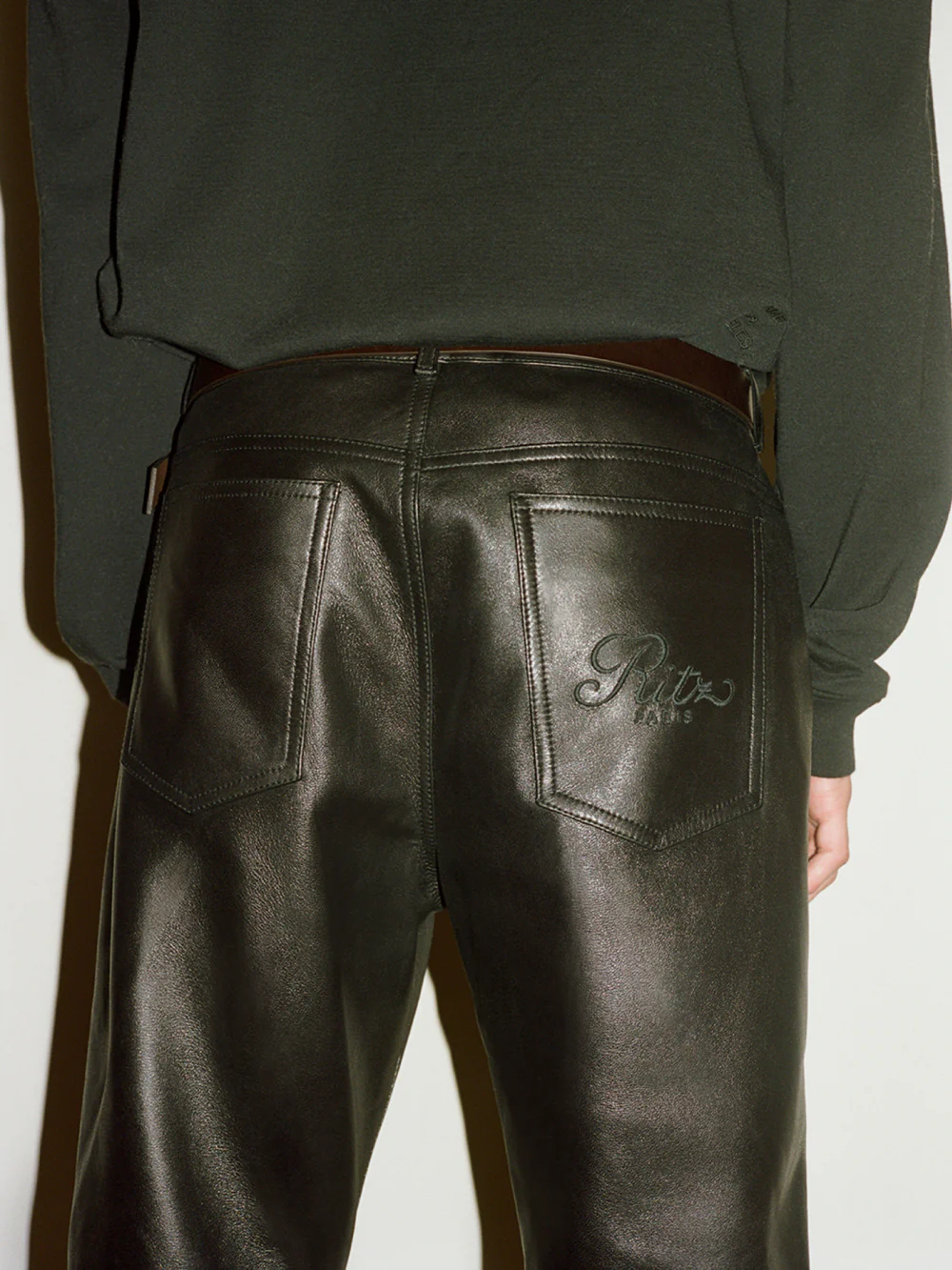 Ritz Men's Leather Pant -- Black