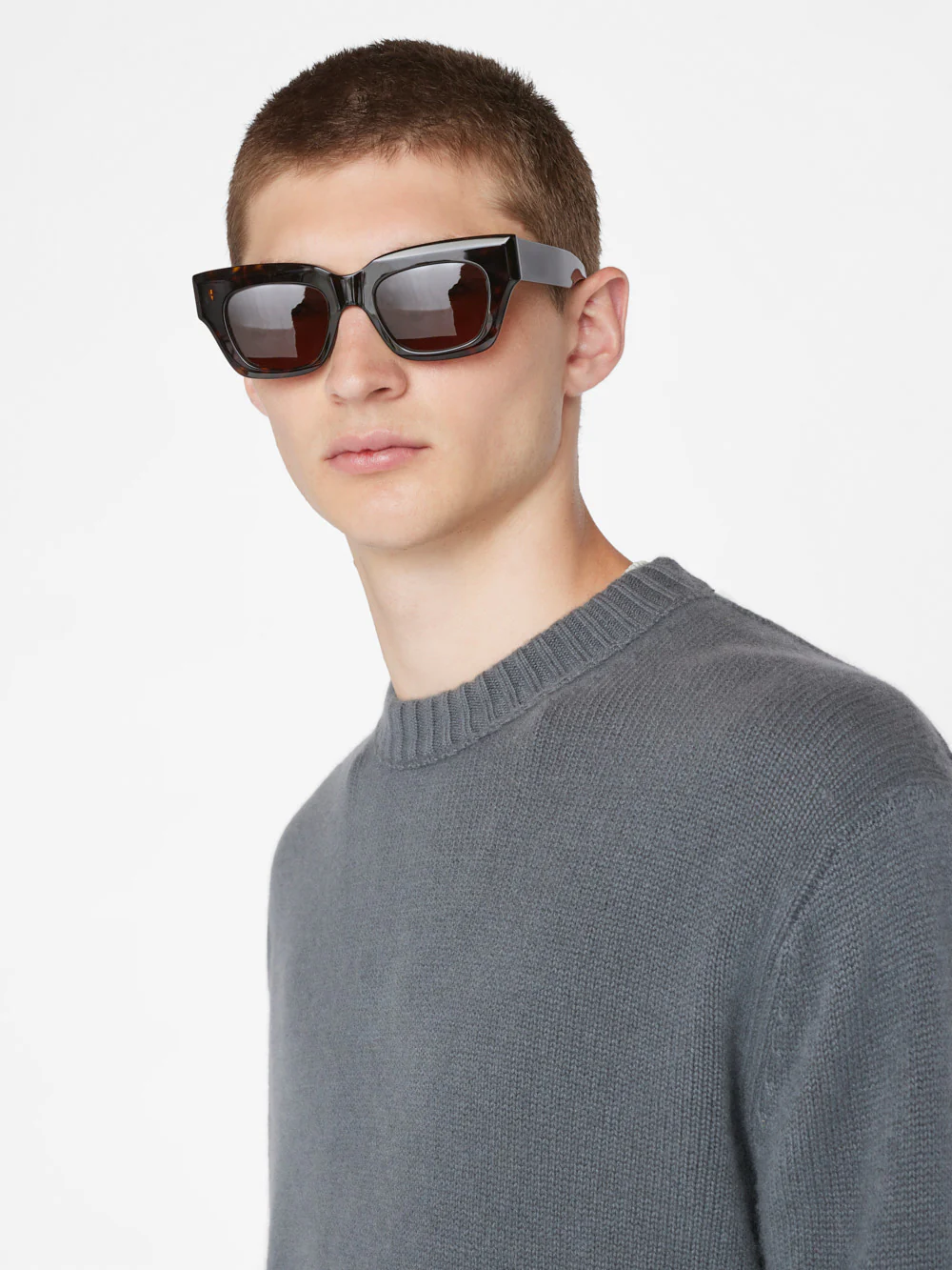 The Cashmere Crewneck Sweater -- Charcoal Grey