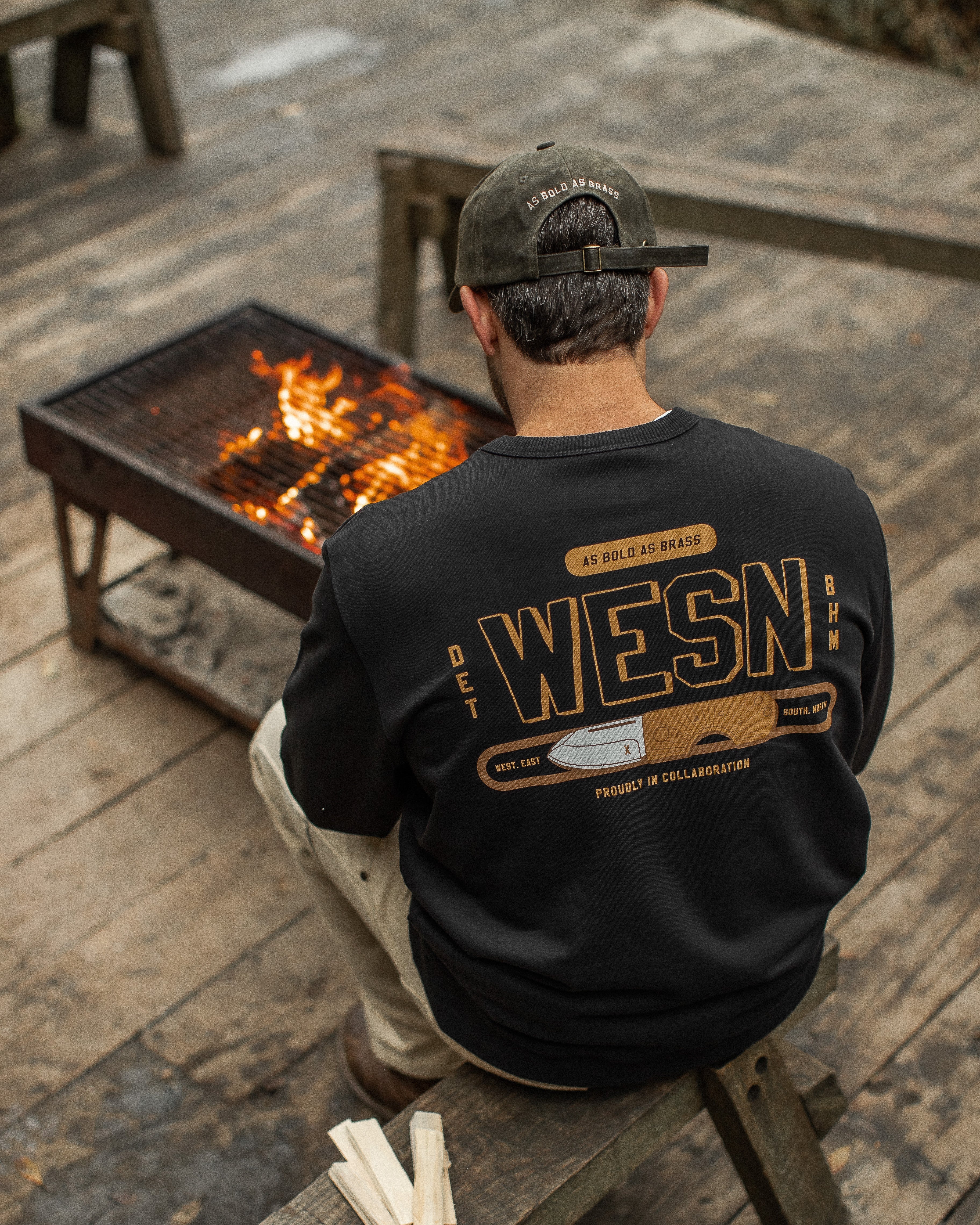 Bold As Brass WESN Sweatshirt - Washed Black