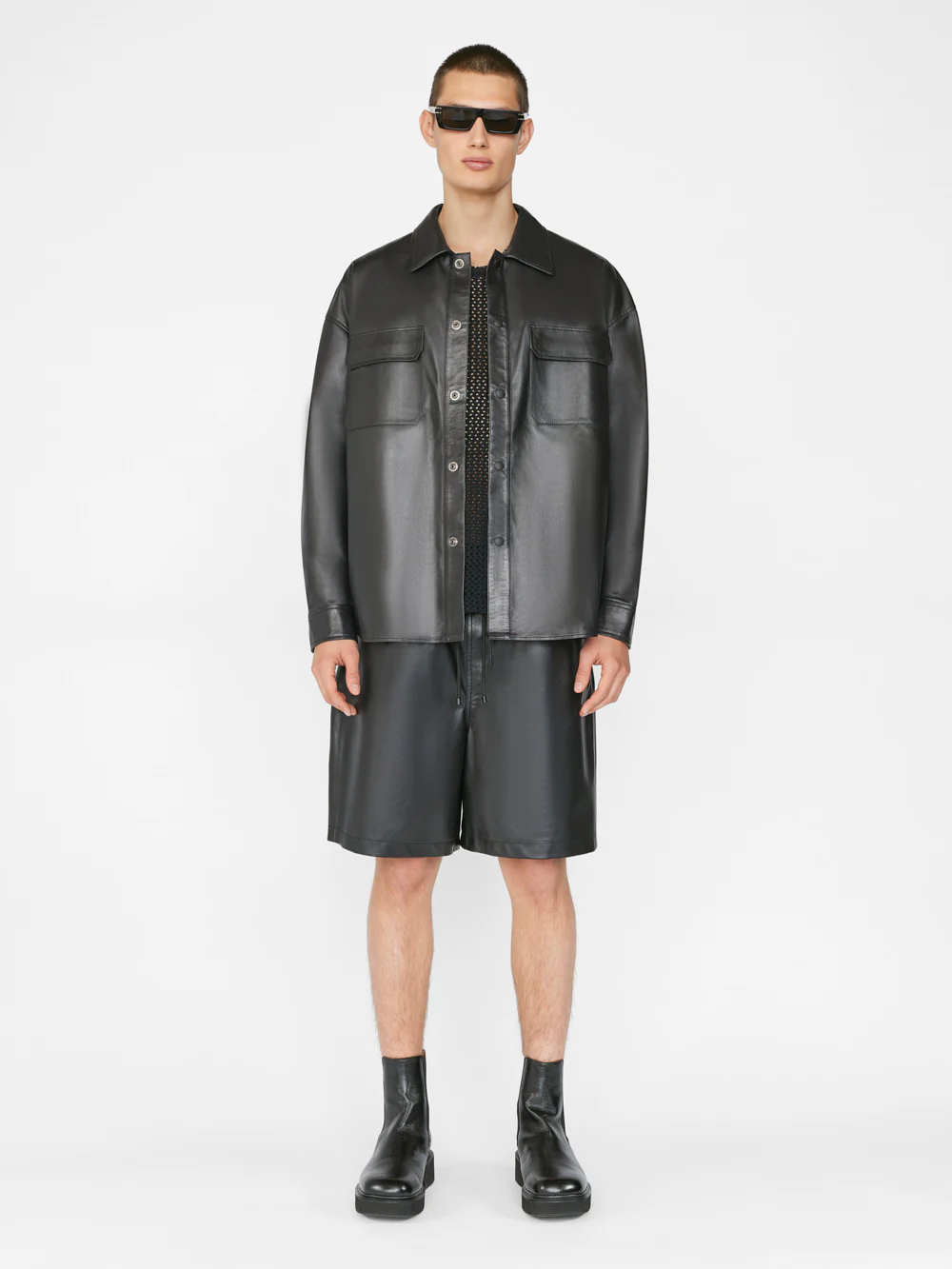 Leather Short -- Noir