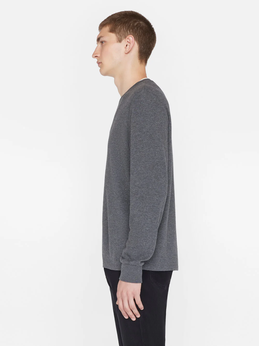 Duo Fold Long Sleeve Crew -- Heather Charcoal Grey