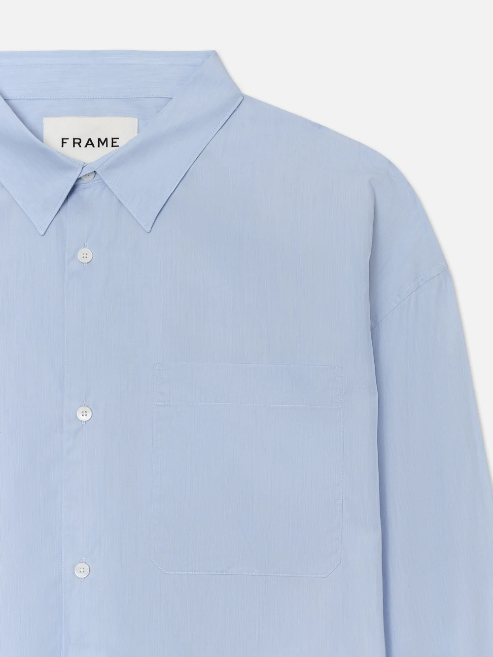 Relaxed Cotton Shirt -- Light Blue