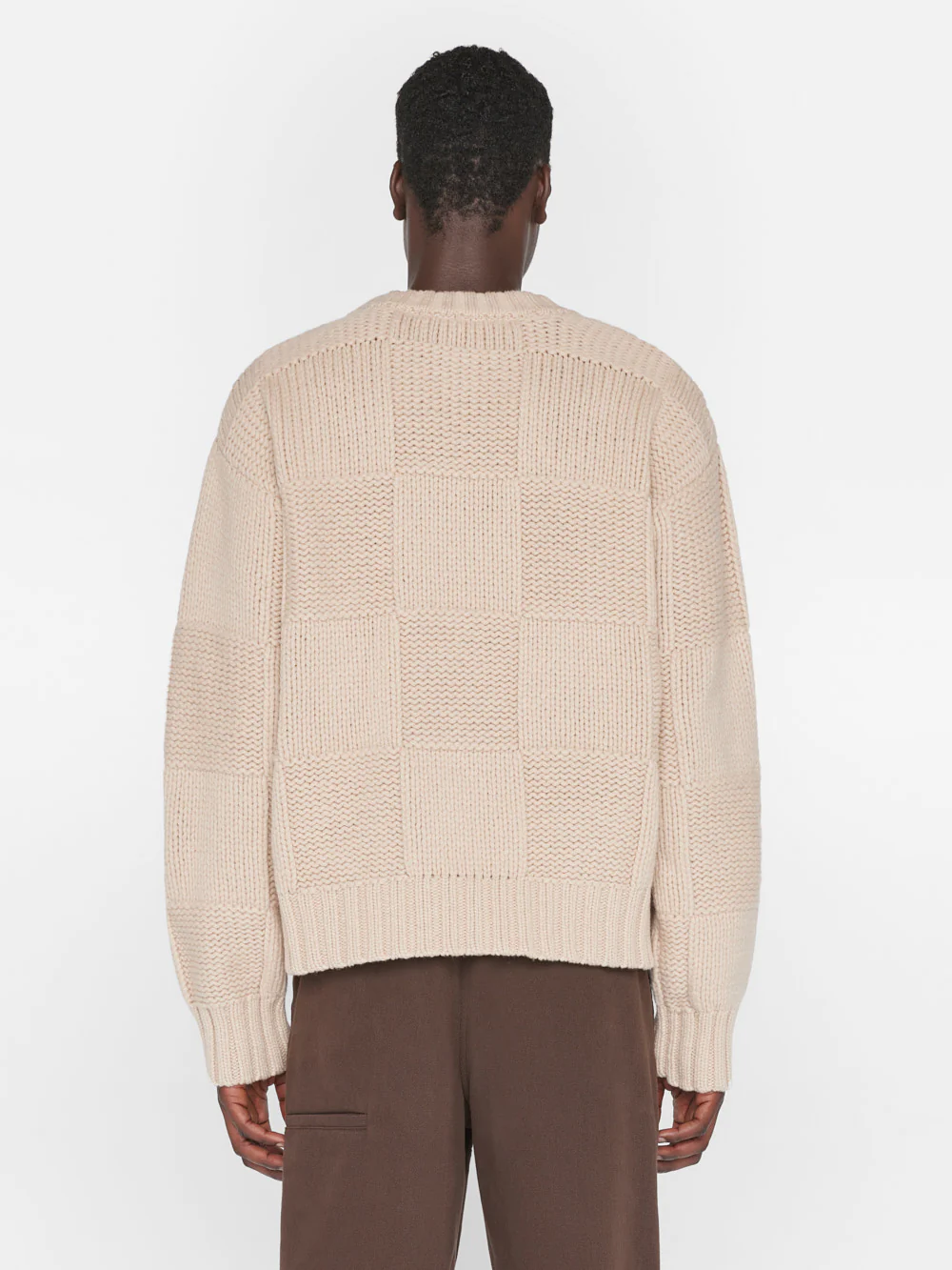 Grid Sweater -- Oatmeal