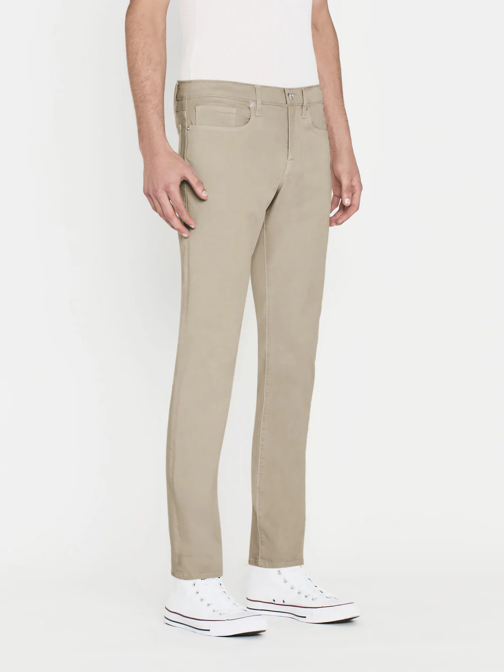 L'Homme Slim Brushed Twill -- Mineral Grey