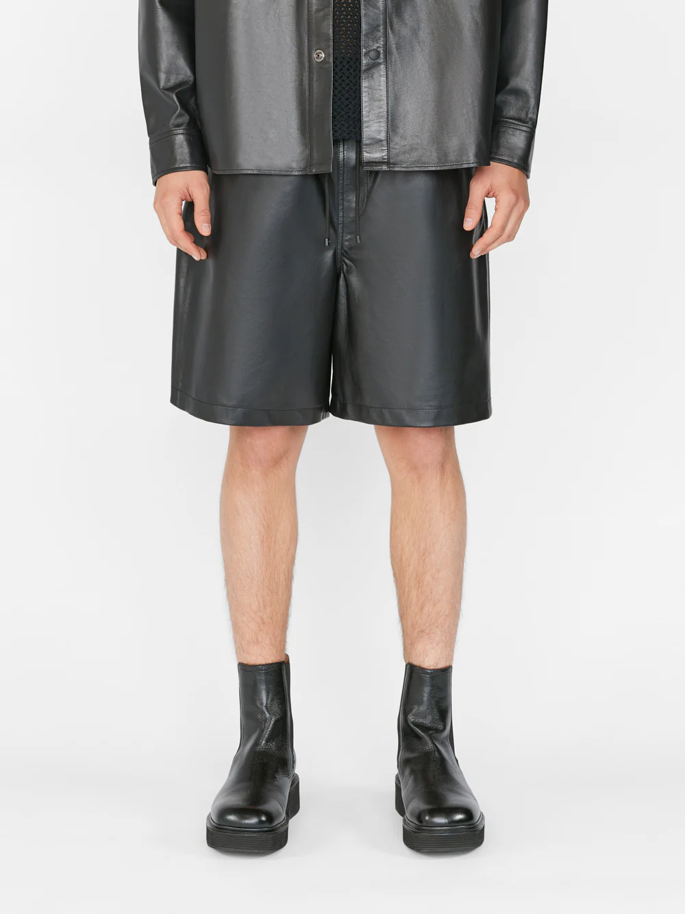 Leather Short -- Noir
