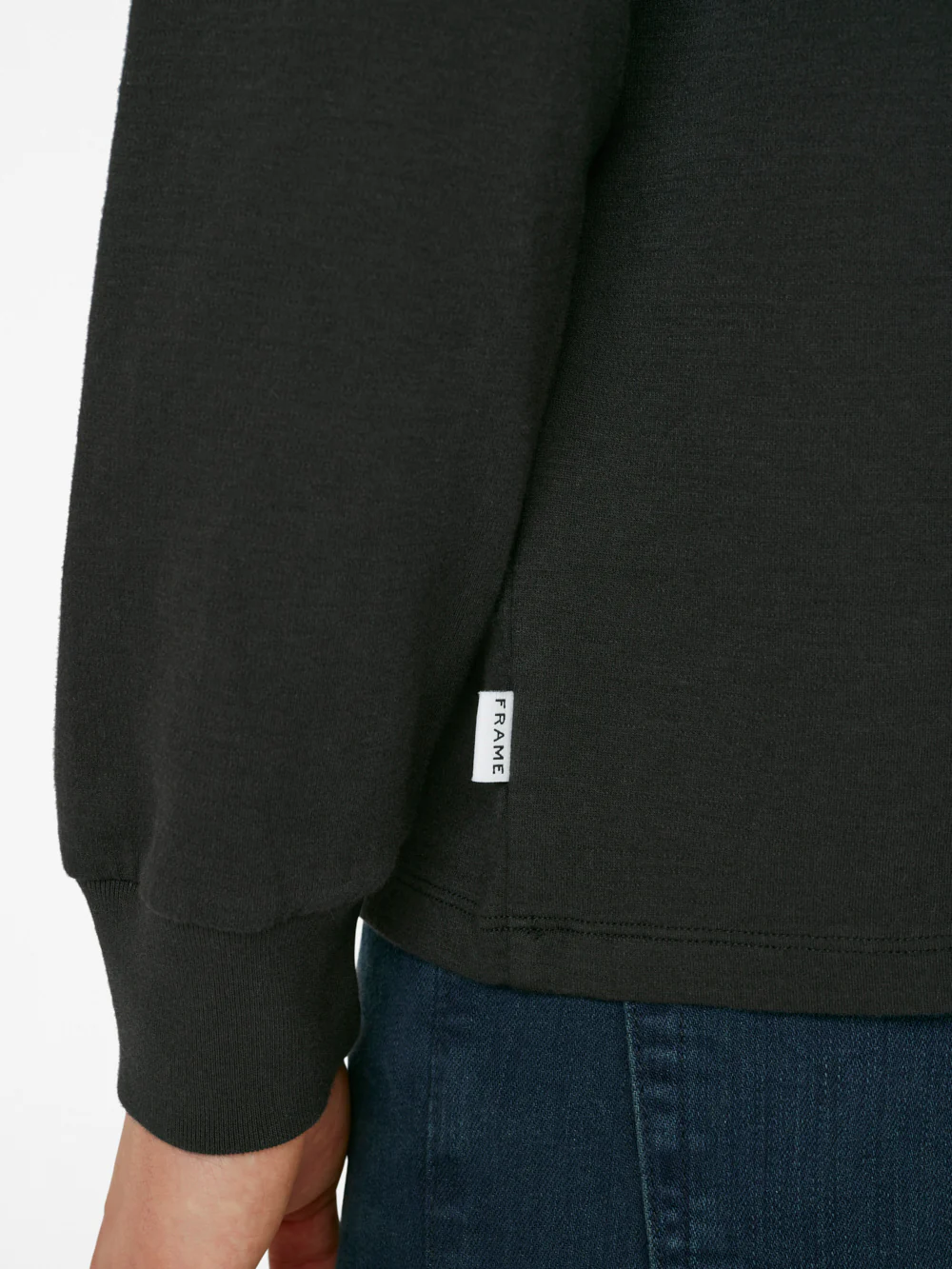 Duo Fold Long Sleeve Crew -- Noir