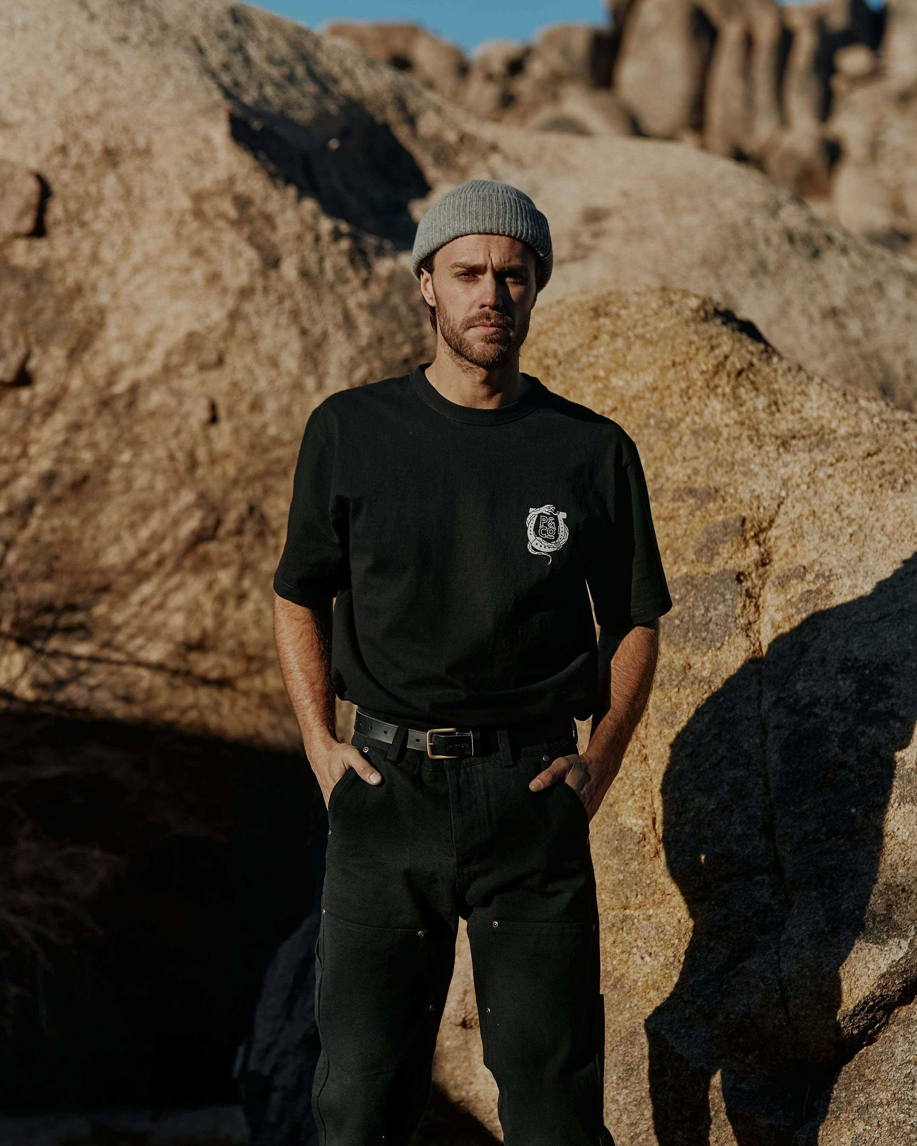 Watch Your Step T-Shirt - Washed Black