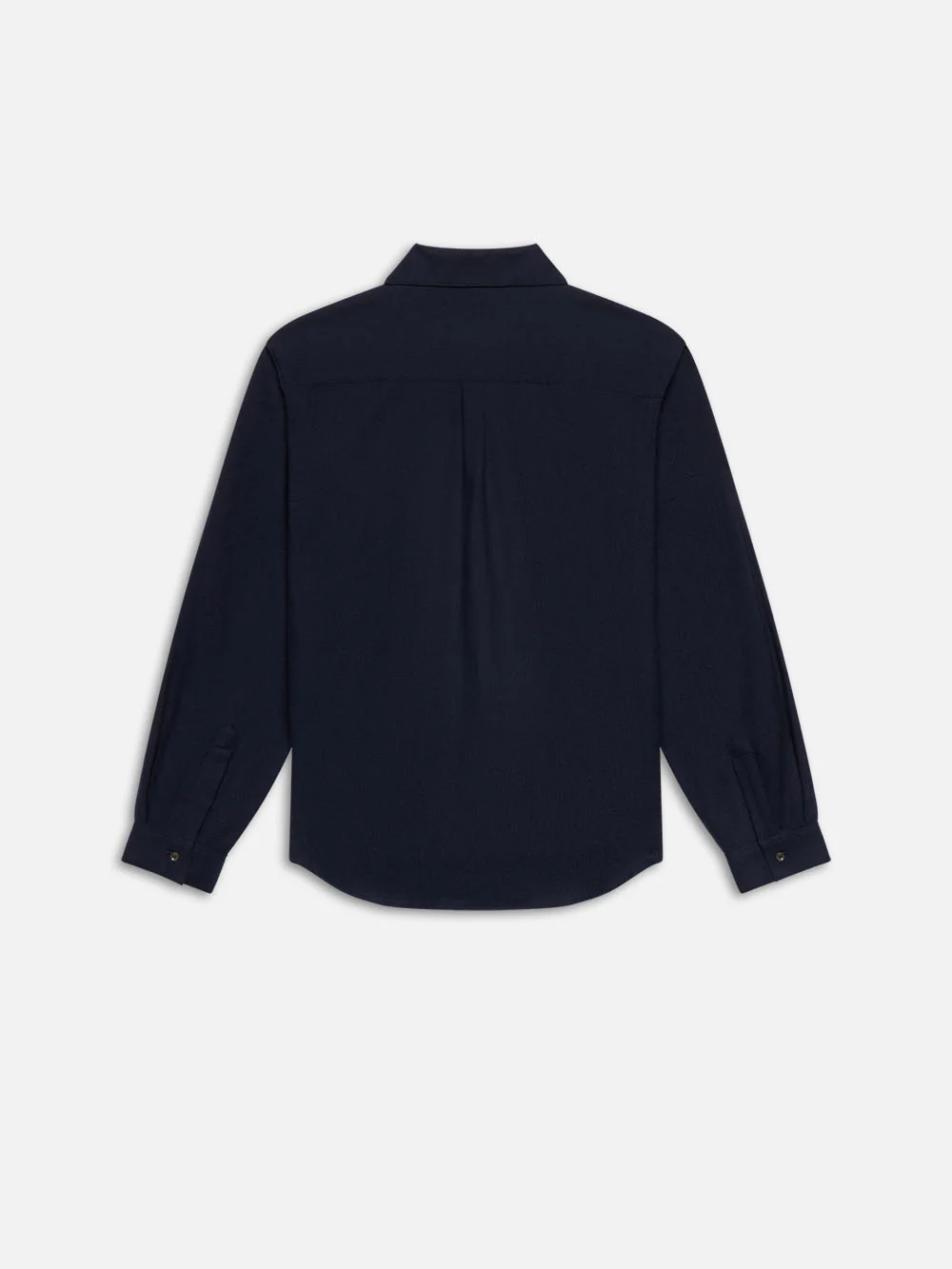 Double Pocket Wool Blend Shirt -- Dark Navy