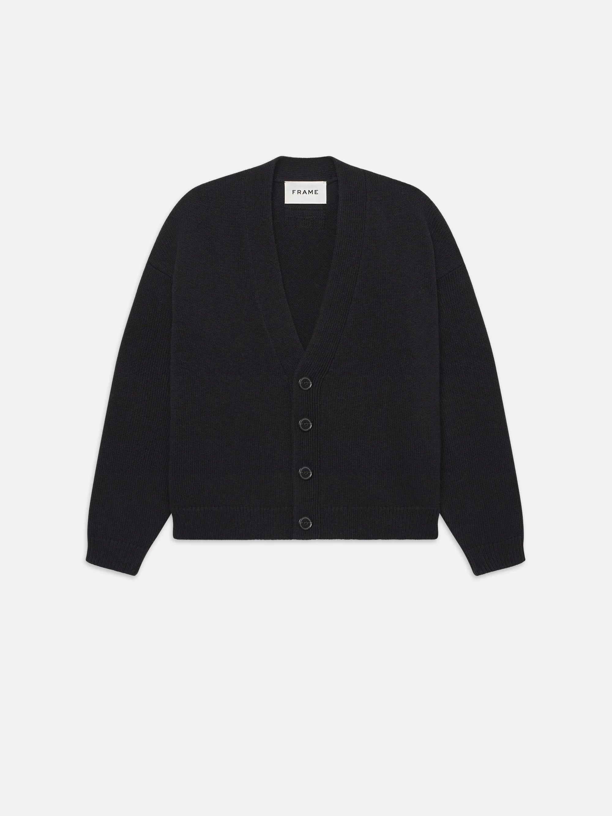 Rib Cardigan -- Black