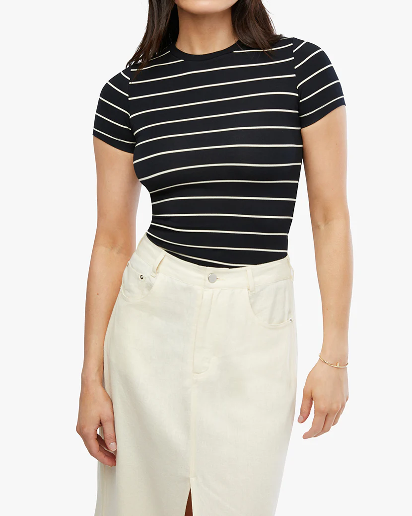 Fitted Crew Neck Top