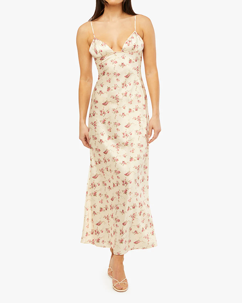 V Front Midi Dress