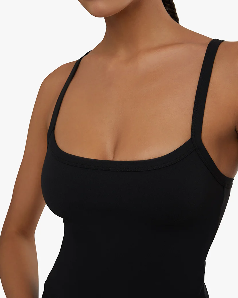 Wide Strap Scoop Tank