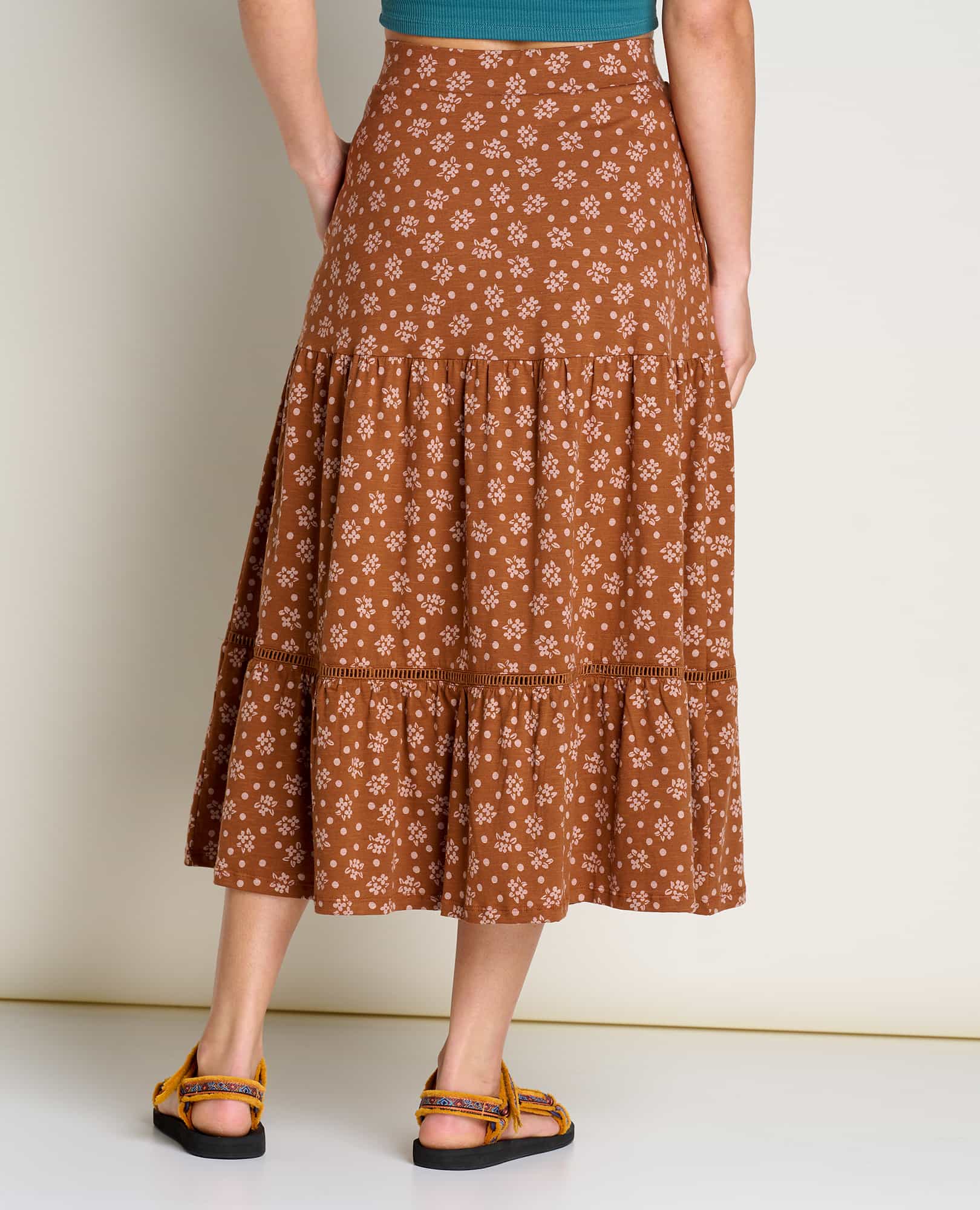 Marigold Tiered Midi Skirt