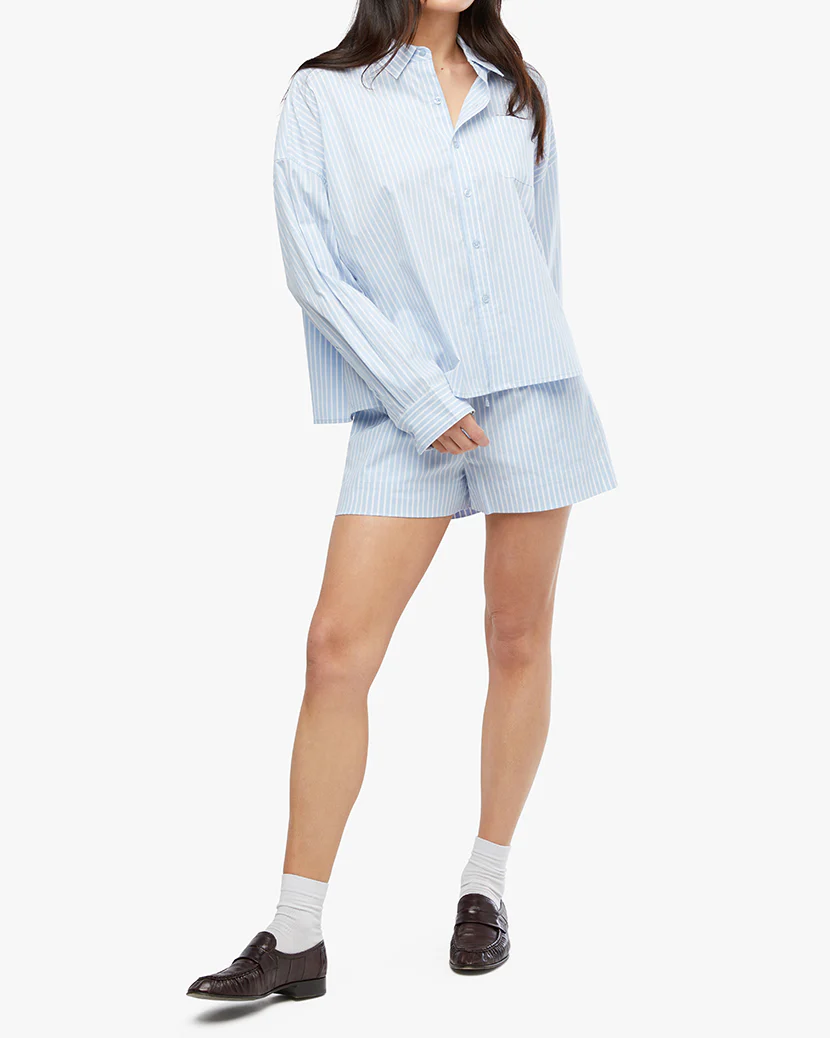 Cropped Button Front Shirt