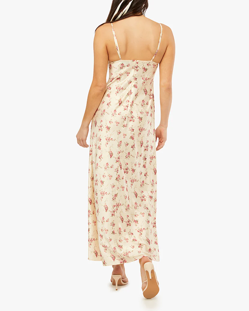 V Front Midi Dress