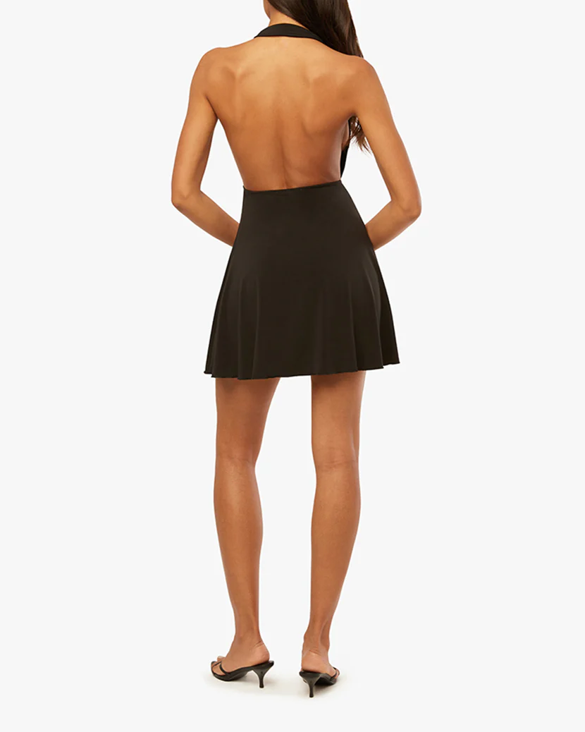 Halter Cowl Mini Dress