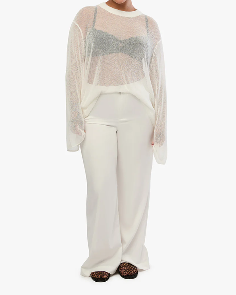 Oversized Knit Crew Top