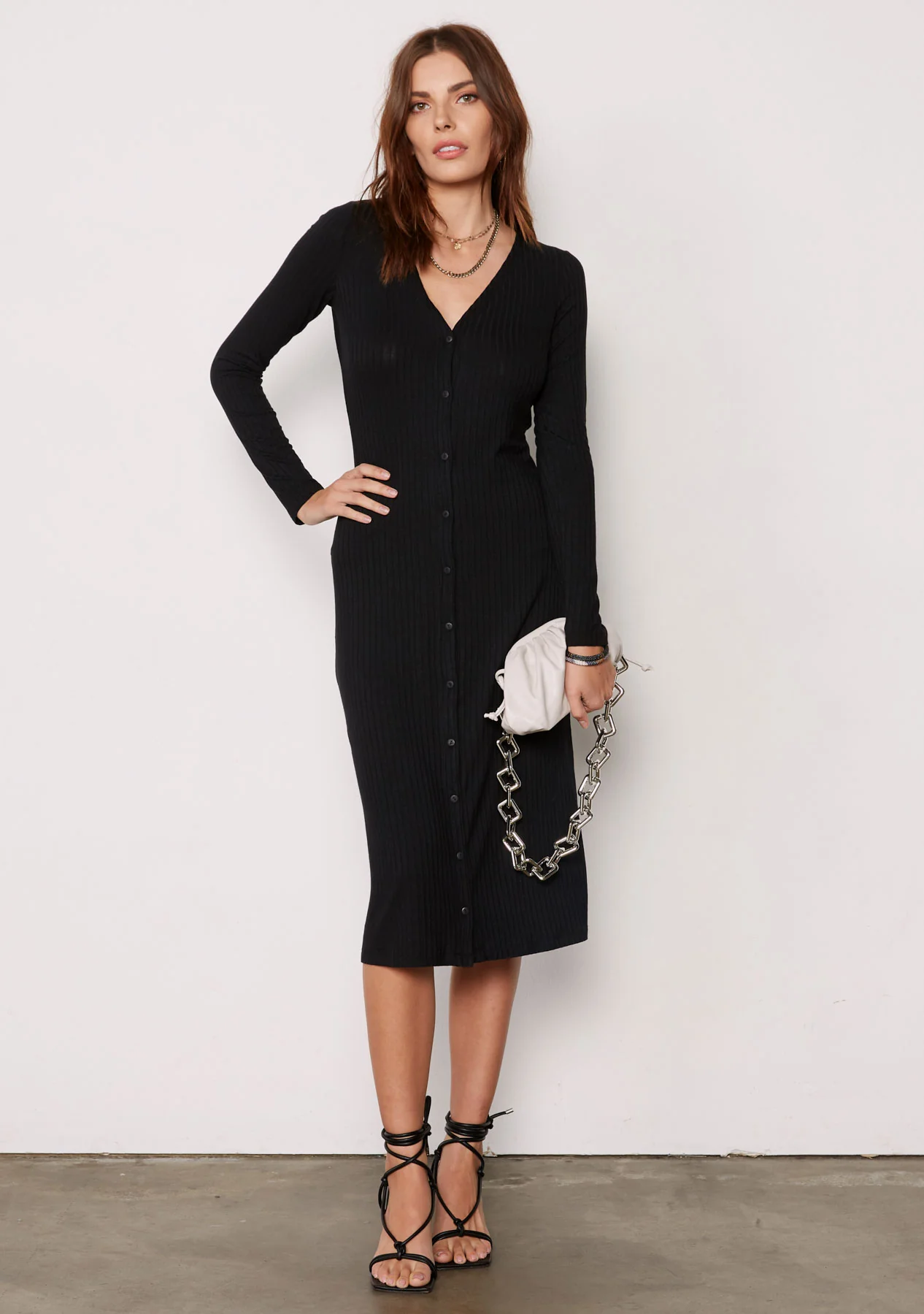 Ray Rib Knit Cardigan