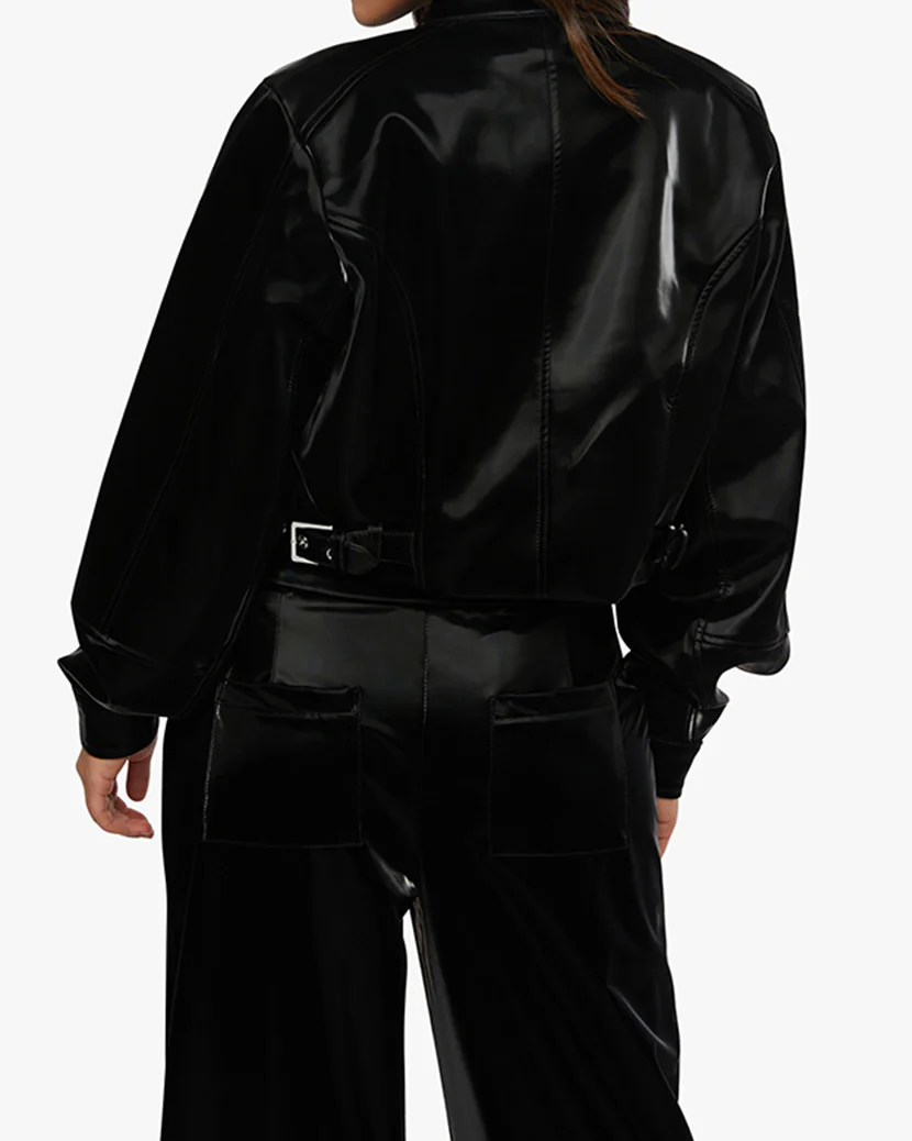 Cropped Moto Jacket