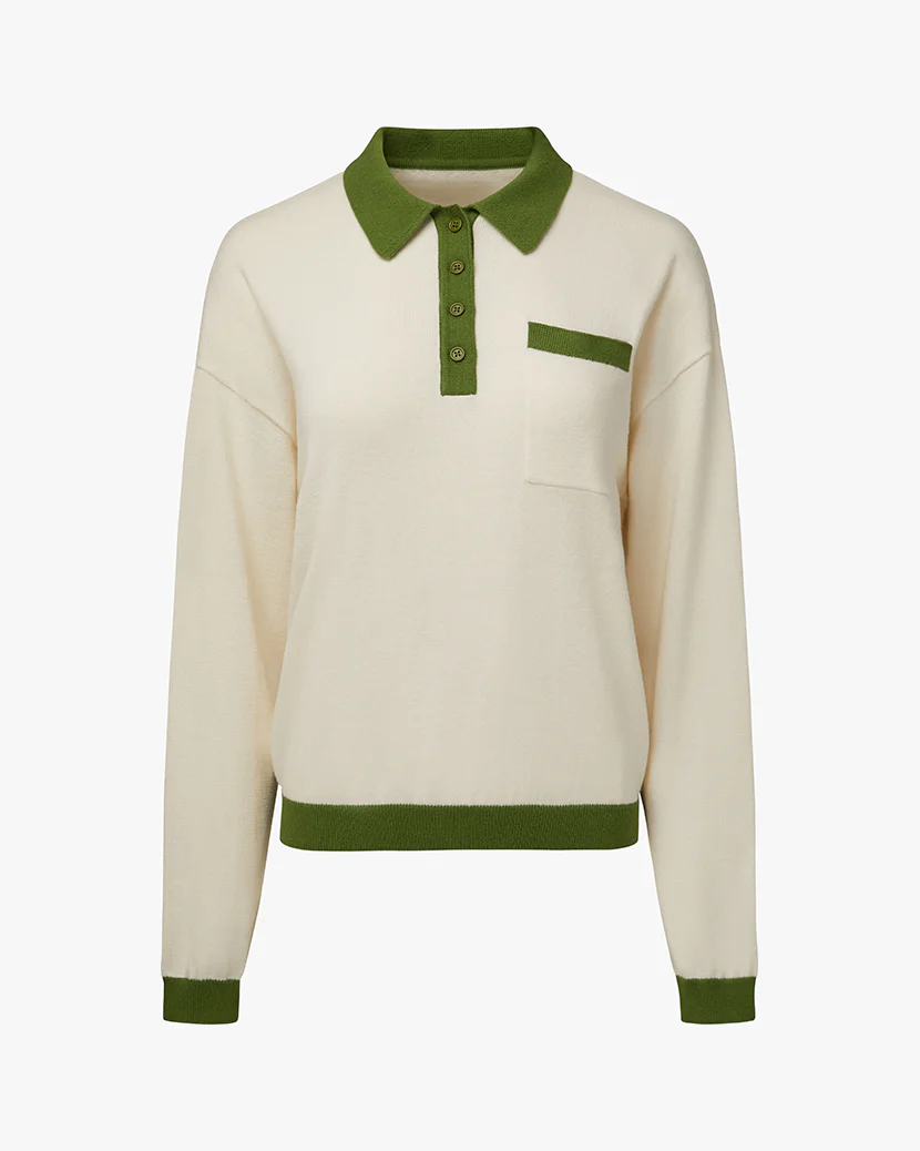 Oversized Long Sleeve Polo