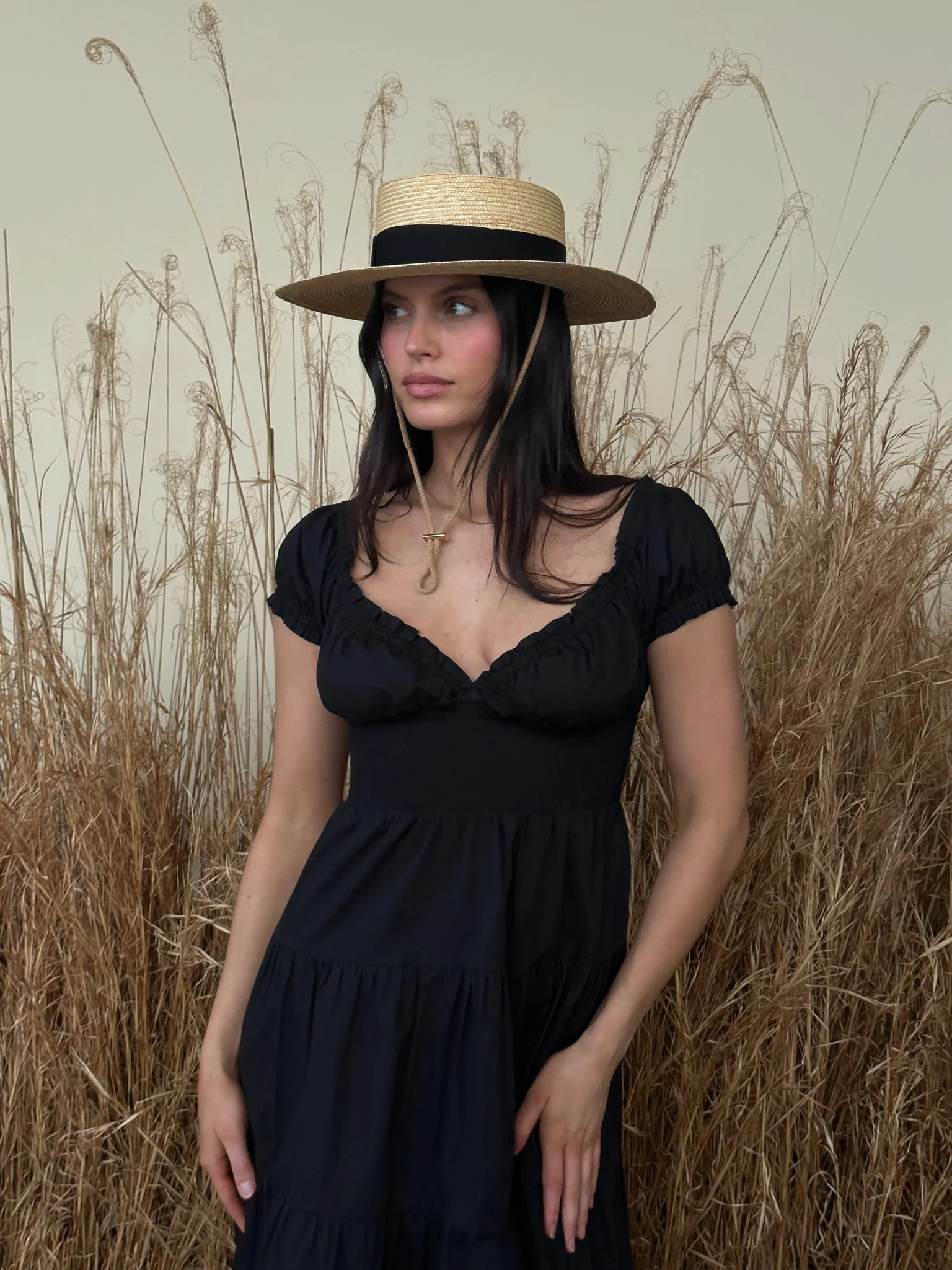 Puff Sleeve Smocked Midi Dress