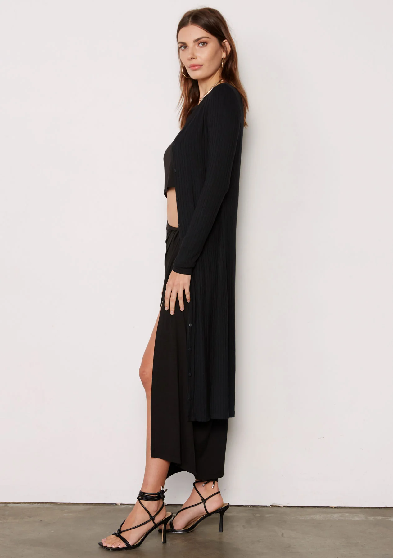 Ray Rib Knit Cardigan