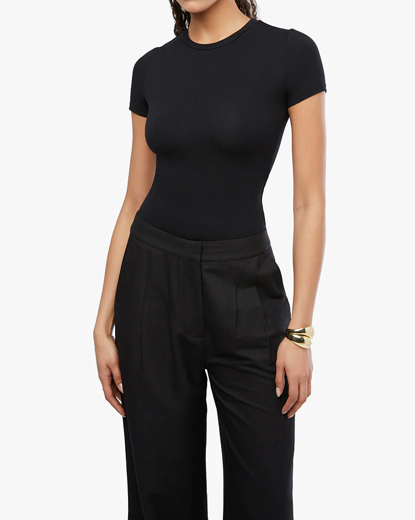 Fitted Crew Neck Top