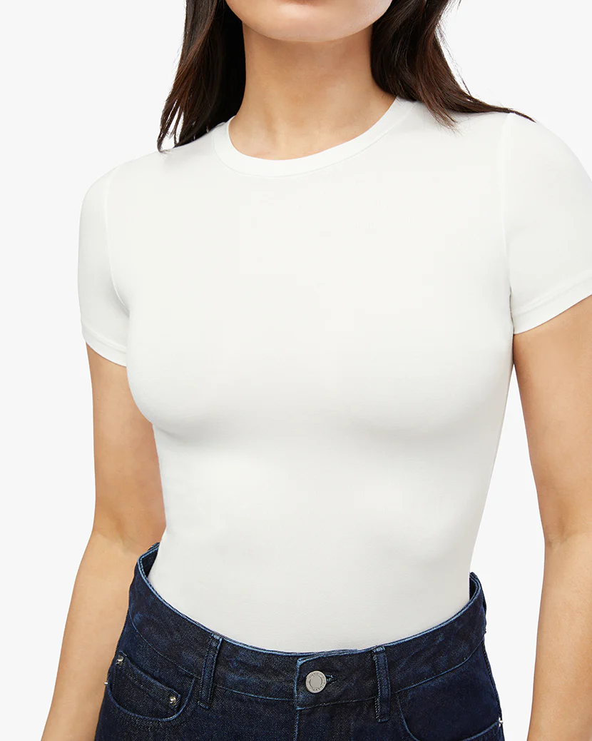 Fitted Crew Neck Top