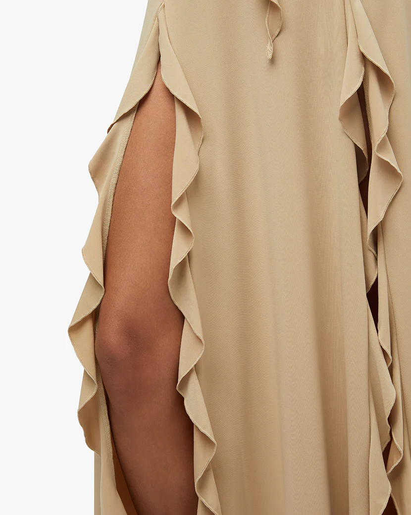 Halter Ruffle Maxi Dress