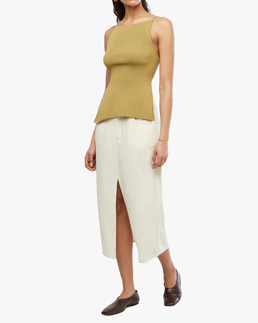 High Straight Neck Top