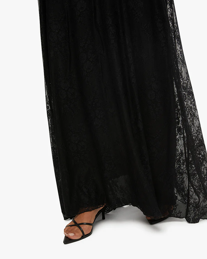 Strapless Lace Maxi Dress