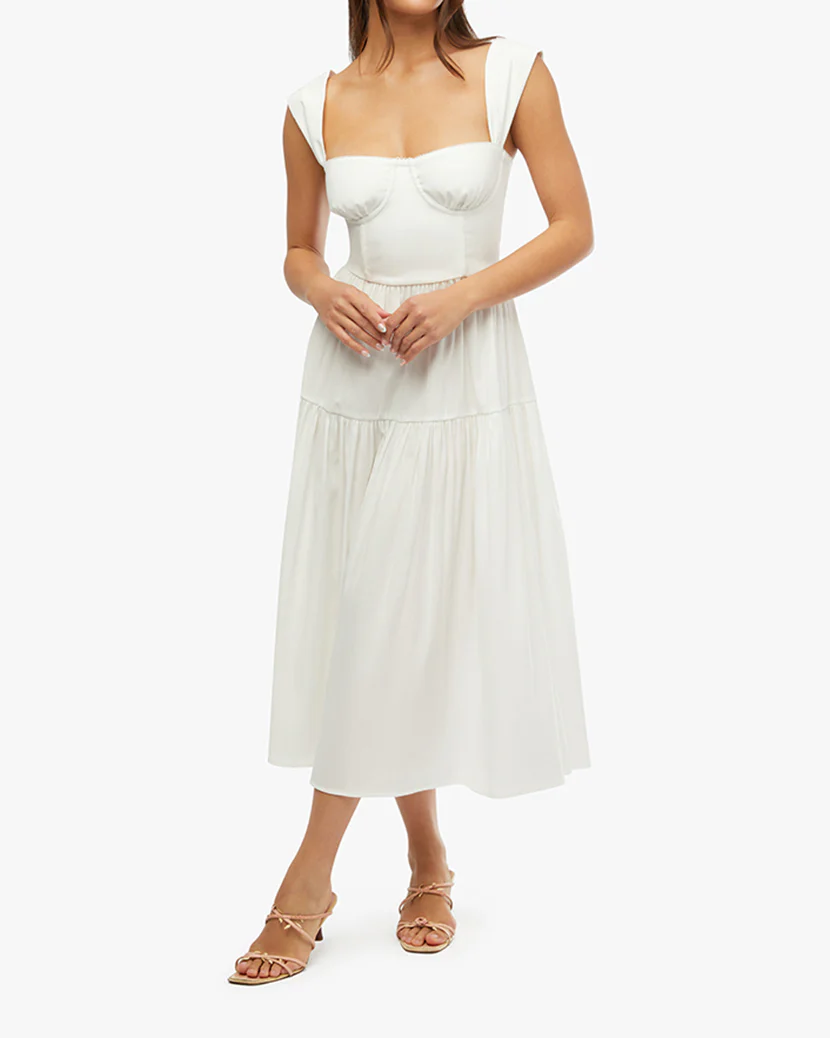 Strap Corset Midi Dress