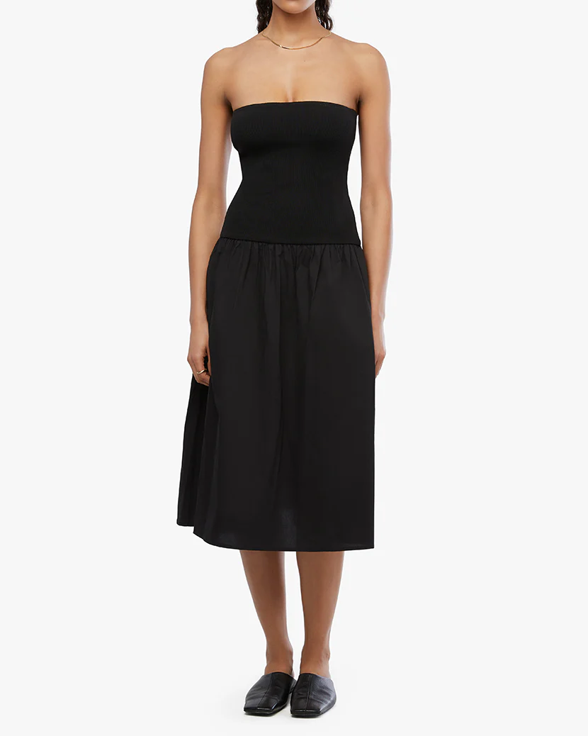 Ribbed Cotton Midi Dress
