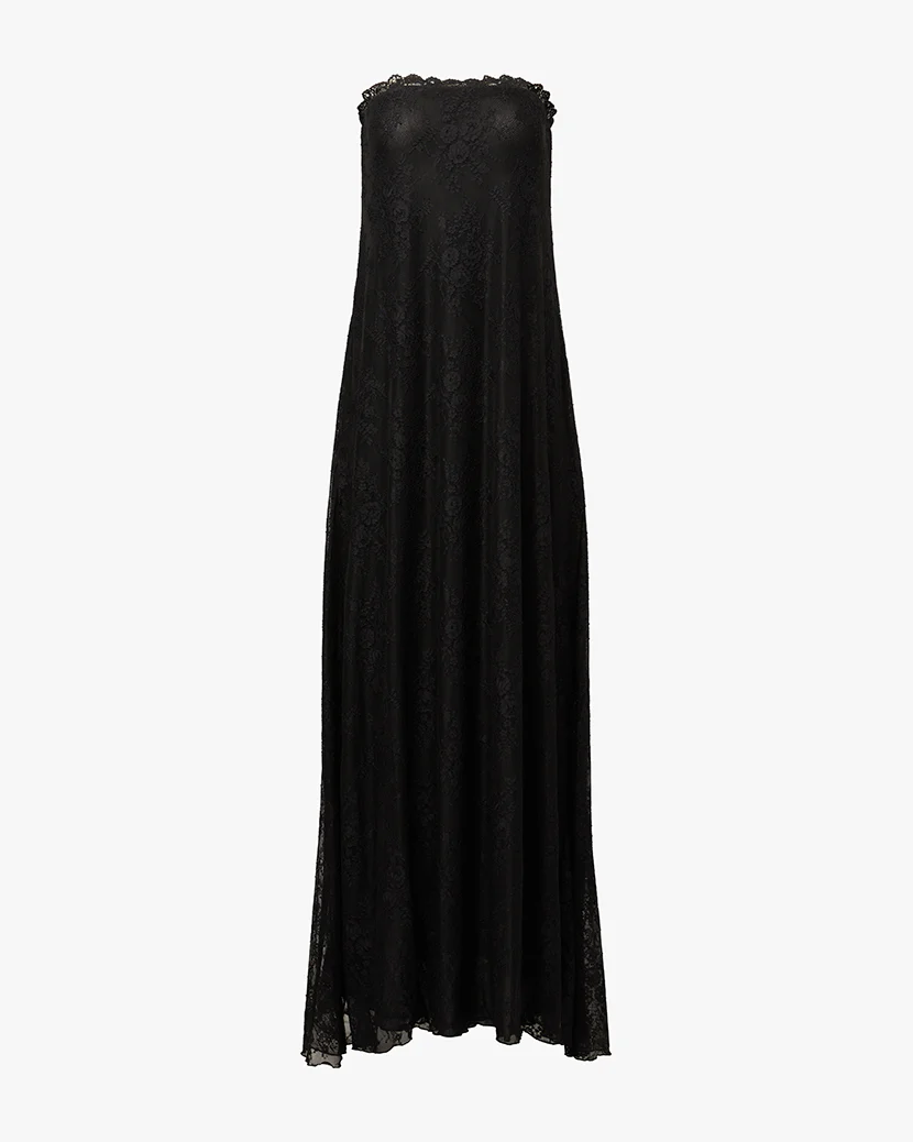 Strapless Lace Maxi Dress