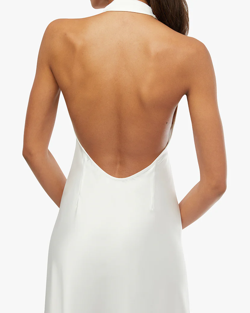 Halter Scoop Midi Dress