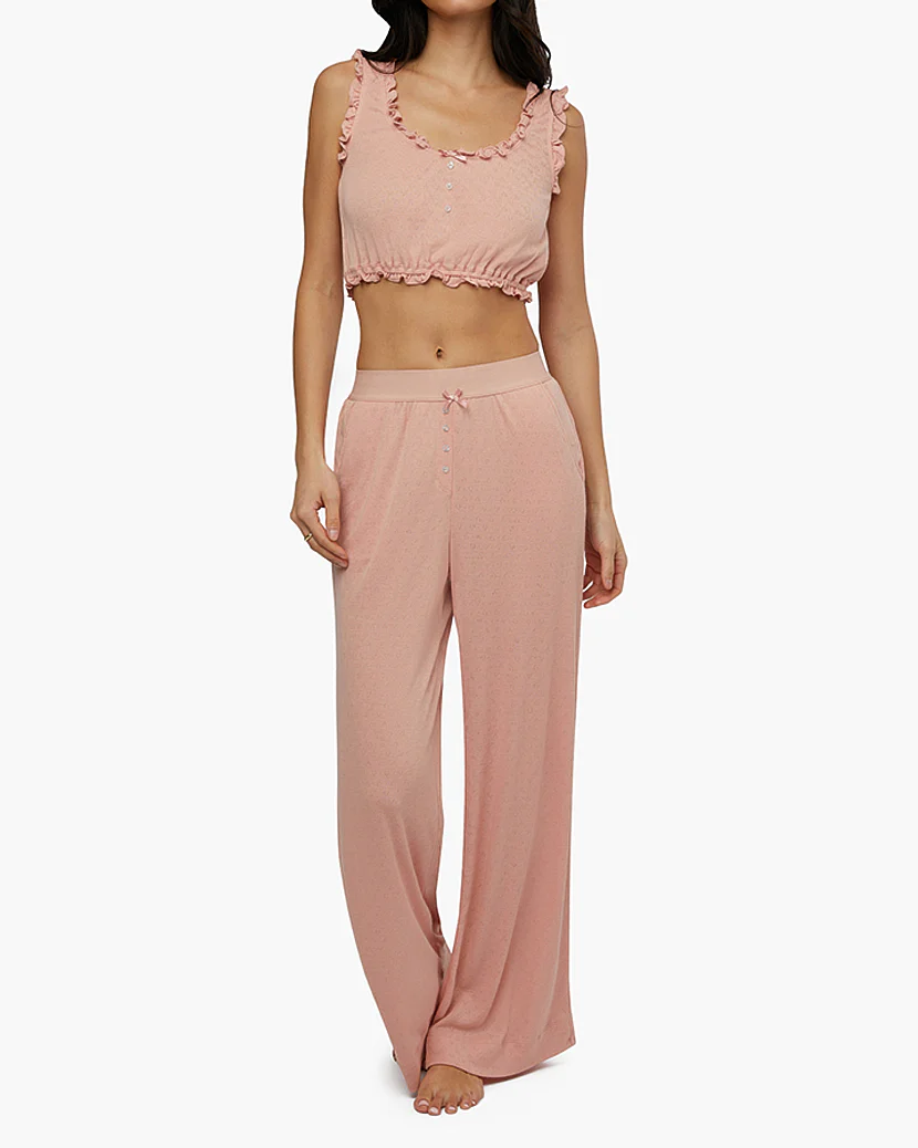 Pointelle Ruffle Tank