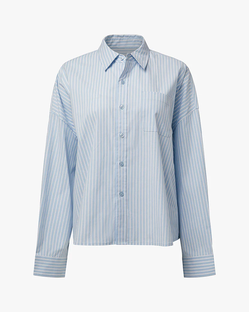 Cropped Button Front Shirt