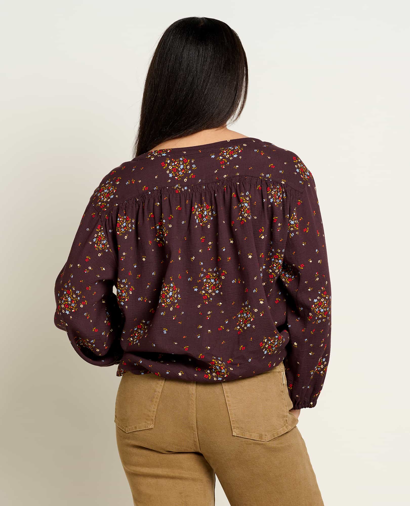 Manzana Long Sleeve Peasant Top