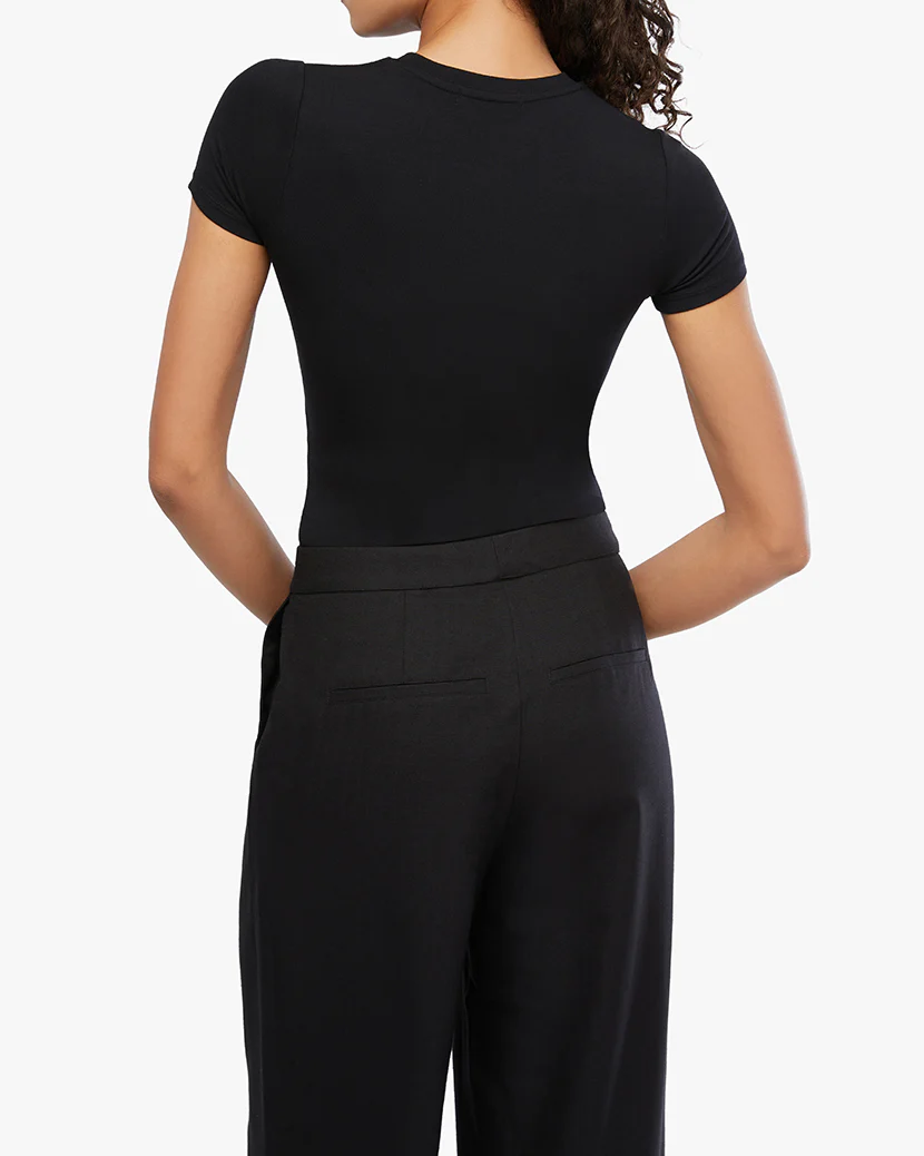 Fitted Crew Neck Top