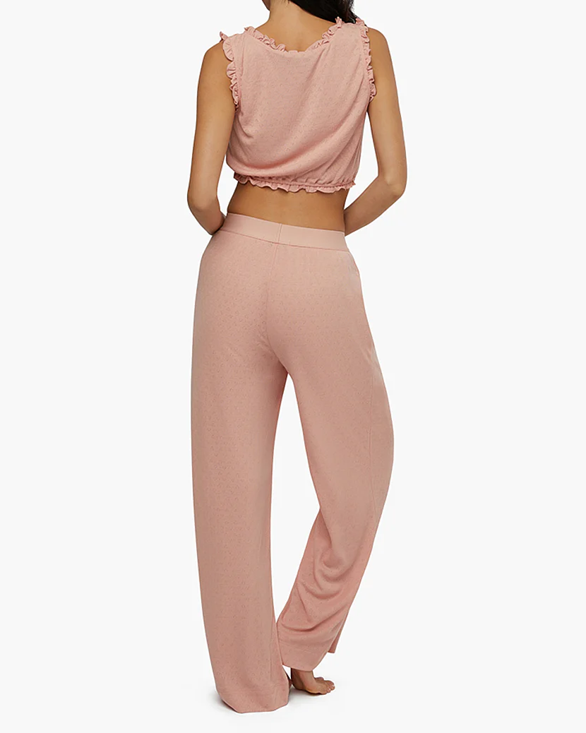 Pointelle Wide Leg Pant
