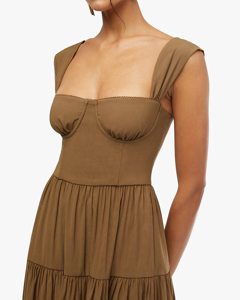 Strap Corset Midi Dress