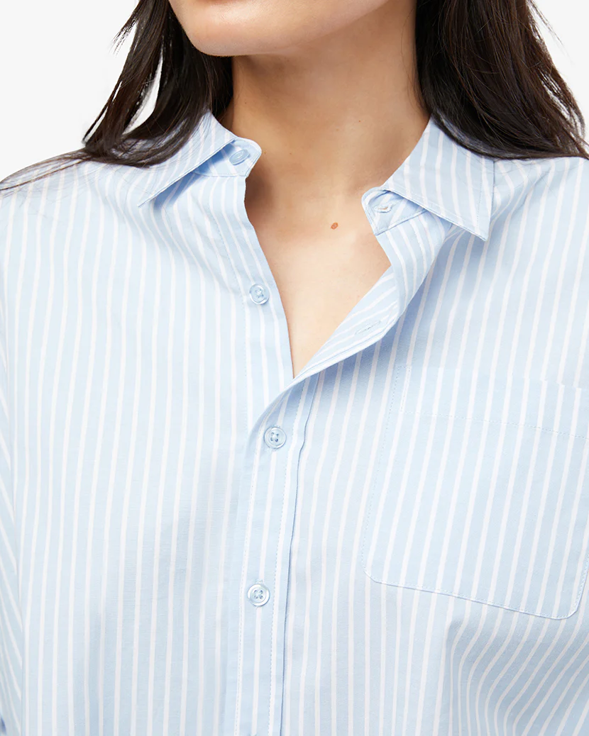 Cropped Button Front Shirt