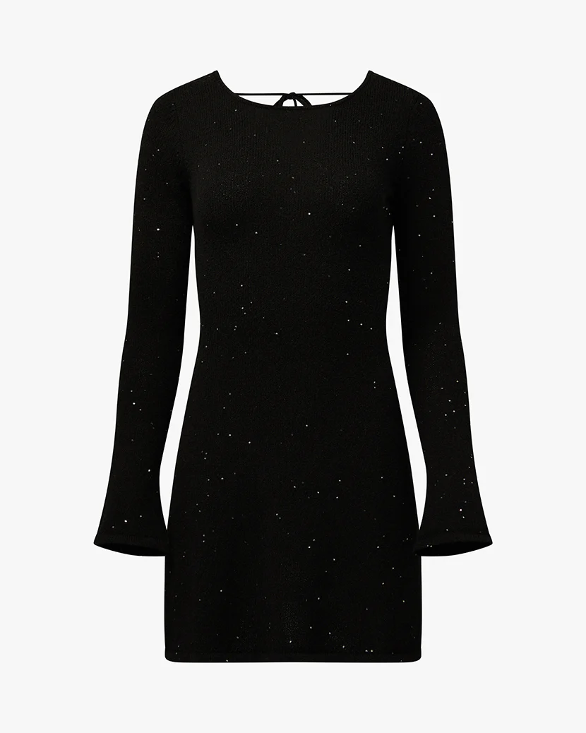 Open Back Knit Mini Dress