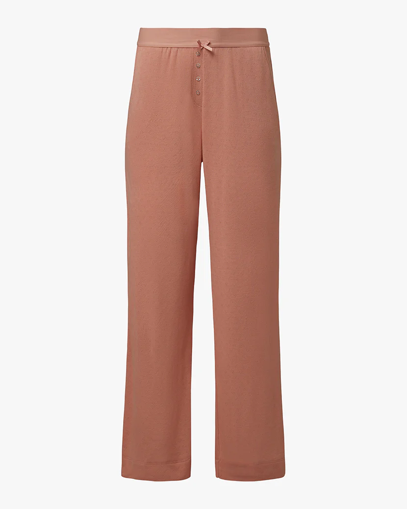 Pointelle Wide Leg Pant
