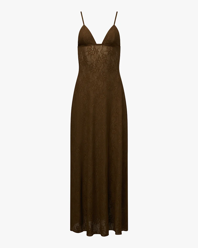V Front Midi Dress