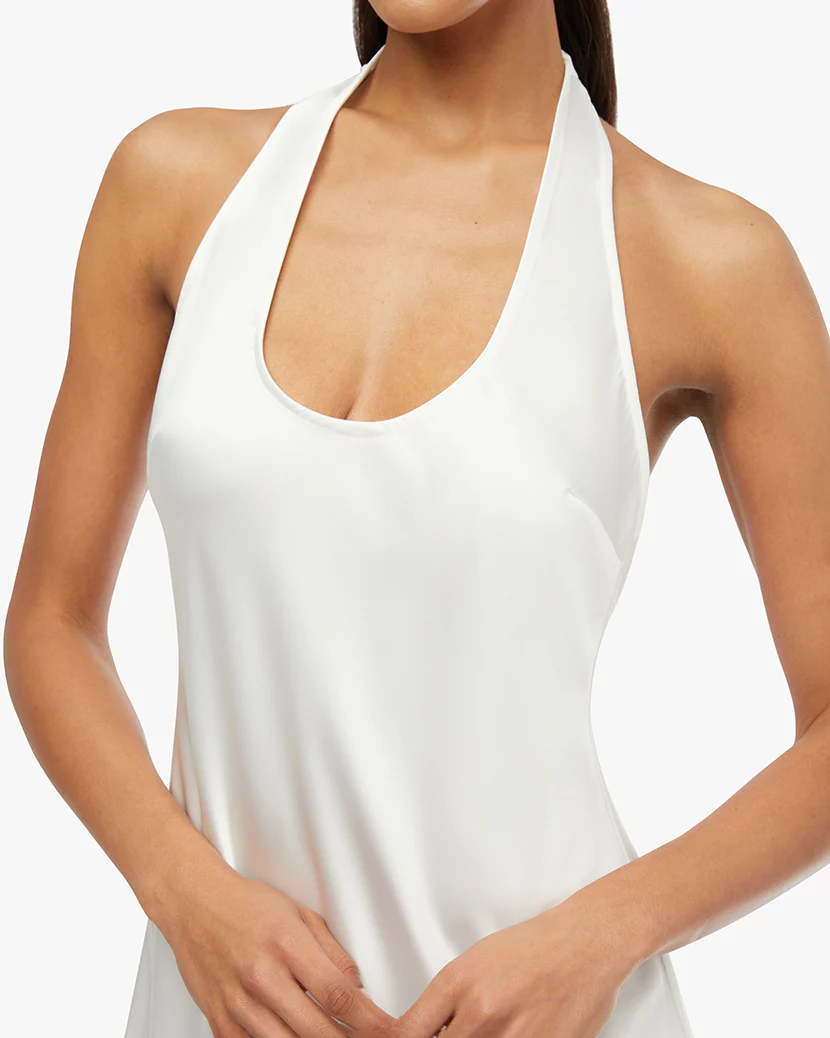 Halter Scoop Midi Dress